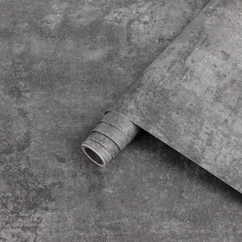 Arthome Concrete Gray Peel and Stick Wallpaper 16.5" x 240" by ArthomeWALLDECOR