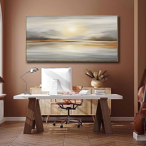 Framed Wall Art Abstract Seascape Canvas Printing Wall Decor Artwork - Image 4