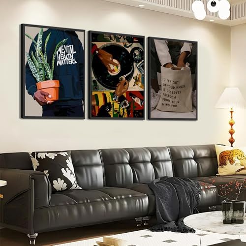 Black Men Wall Art Set of 3 Fashion African American Black Man Poster Prints - Image 4