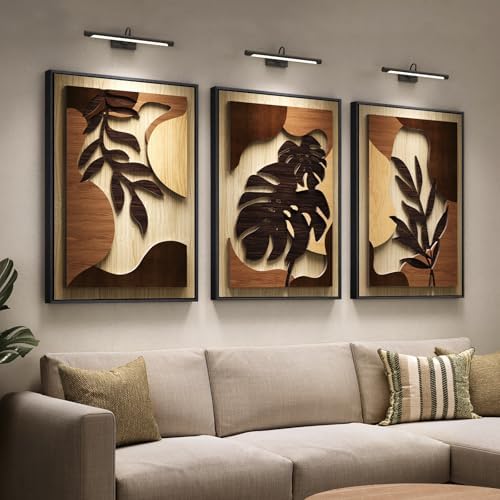 Large Framed 3D Wood Boho Tropical Wall Decor by Cuspin