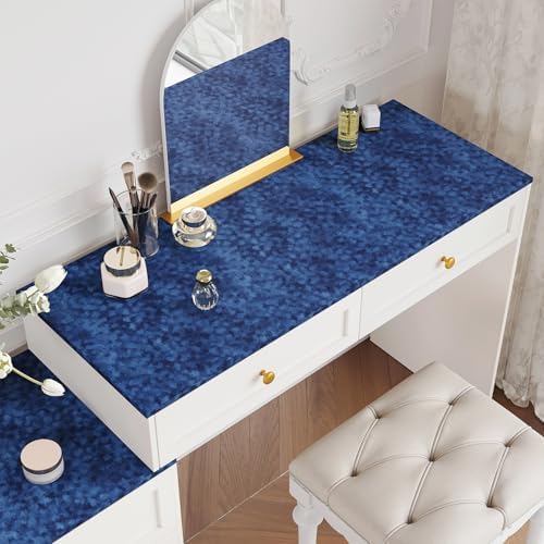 Blue Velvet Drawer Liners for Dresser Jewelry Flocking Contact Paper 15.7"x160" - Image 4