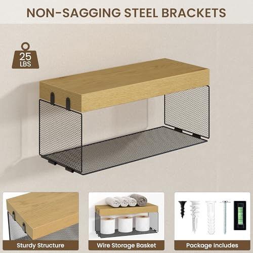 Acovy 16in Bathroom Floating Shelves - Image 4