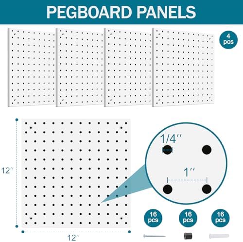 Peg Board Kit, Includes Pegboard and Accessories, - Image 2