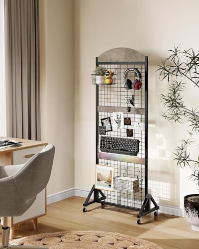 CHOEZON Grid Wall Panel 5.7’ x 2’ FT Grid Display Rack, Movable Gridwall - Image 2