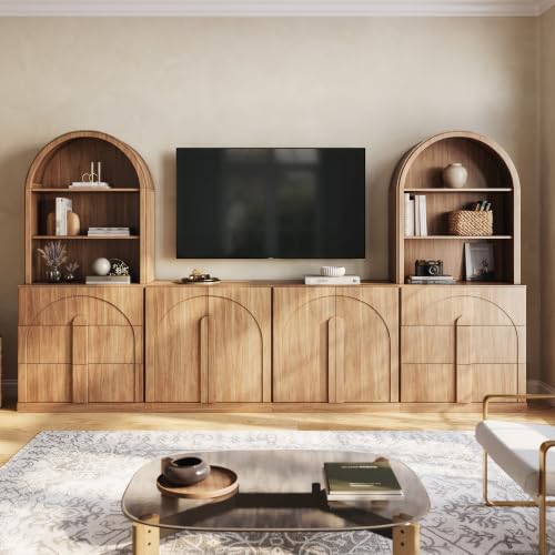 BELLEZE Bijou 126" Wall Unit 6-Piece Modular TV Stand by BELLEZE