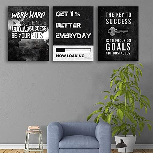Motivational Canvas Wall Painting Wall Art Inspirational Poster Execute Hustle - Image 4