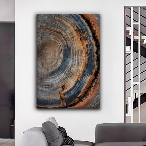 Tree Ring Wall Art Canvas, Modern Nature Decor - Image 5