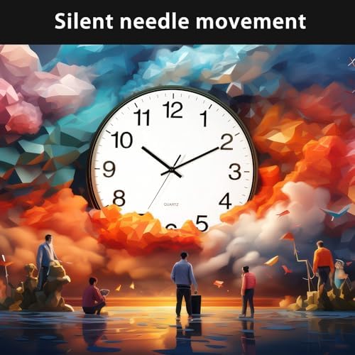 Inbagi 8 Pcs Wall Clock Bulk Silent - Image 6