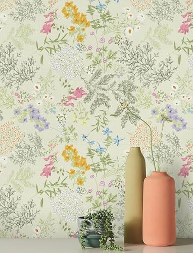 Peel and Stick Wallpaper Vintage Floral Wallpaper Boho Leaf Contact Paper - Image 3