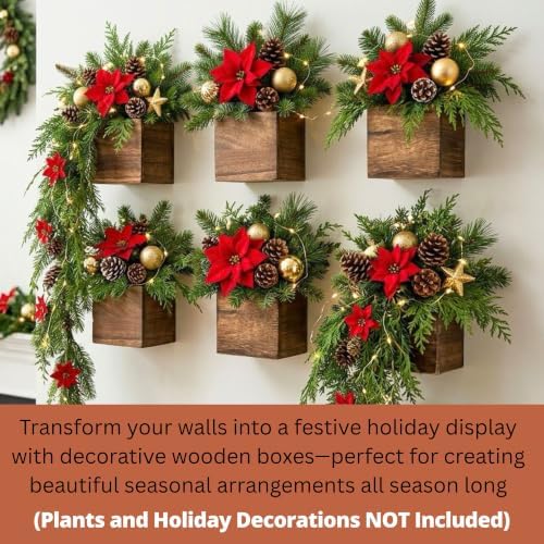 LaLaGreen Indoor Planter Box for Plants Wooden Wall Planters - Image 6
