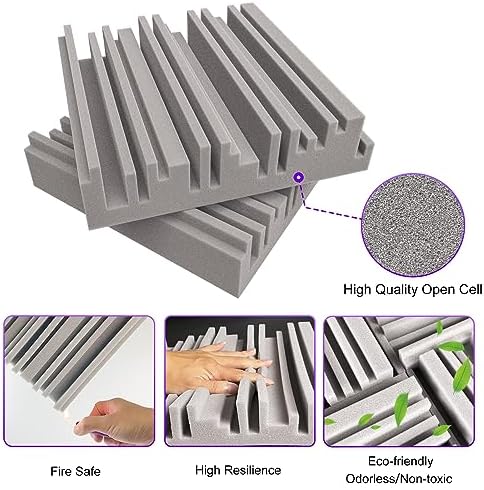 TroyStudio Self-adhesive Acoustic Foam Panels, Dense Soundproof Padding Tile - Image 4