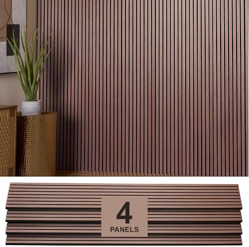ZETY HOME Acoustic Wood Wall Panels, Slat 4-Pack, 94.5 in by ZETY+HOME