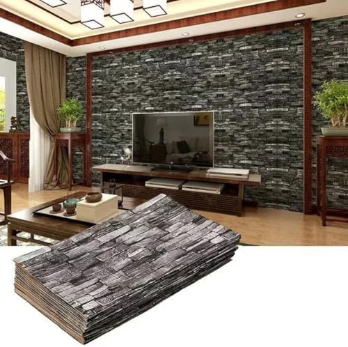 Waterproof Wall Panels 27.5" x 39.3" Faux Brick Wallpaper Peel and Stick Art - Image 3