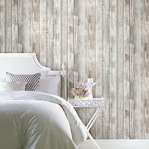 RoomMates Brown Weathered Planks Peel and Stick Wallpaper by RoomMates
