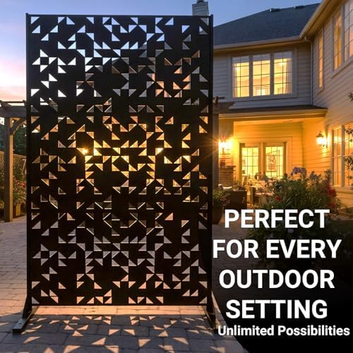 Metal Privacy Screen Outdoor 6FT – Laser-Cut Geometric Mosaic Decorative Steel - Image 5