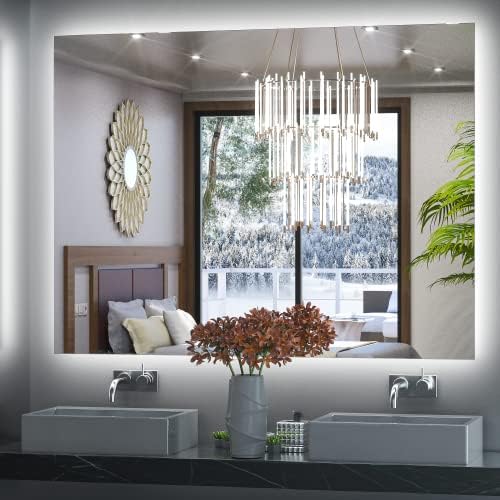 Keonjinn 48" x 36" LED Backlit Bathroom Mirror by Keonjinn