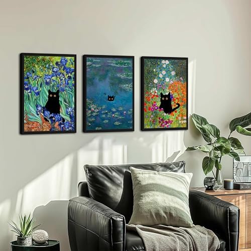 Wood Framed Monet Wall Art Set of 3 - Image 4