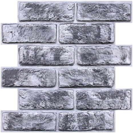 COMSTICKC 3D Faux Brick Wall Panels Peel and Stick by COMSTICKCDECOR