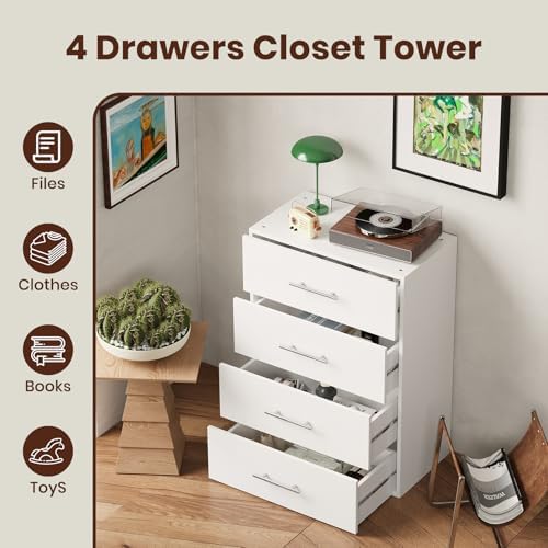 ROOMTEC 19.5" 4 Drawer Short Tower Closet Unit, Modular Closet System - Image 7