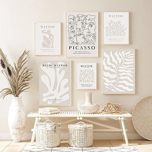 Youillne Henri Matisse Wall Art Prints Flower Abstract Canvas Pictures - Image 3
