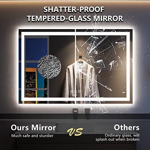 55x36 LED Bathroom Mirror with Lights, Lighted Vanity Mirror - Image 6