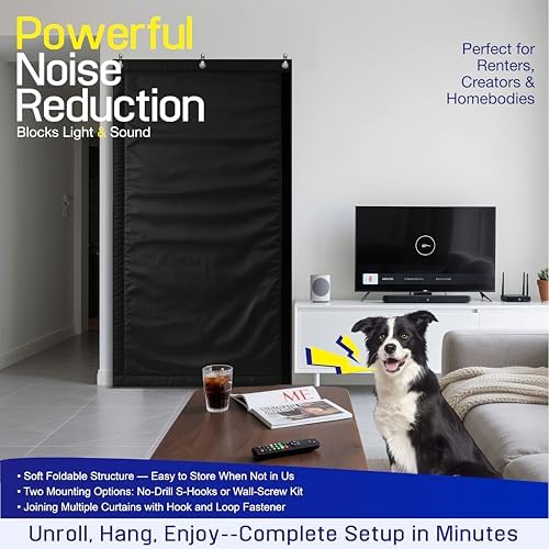 JaneTech Soundproof Acoustic Curtain, Heavy Duty, 82.6 x 47.2 in - Image 2