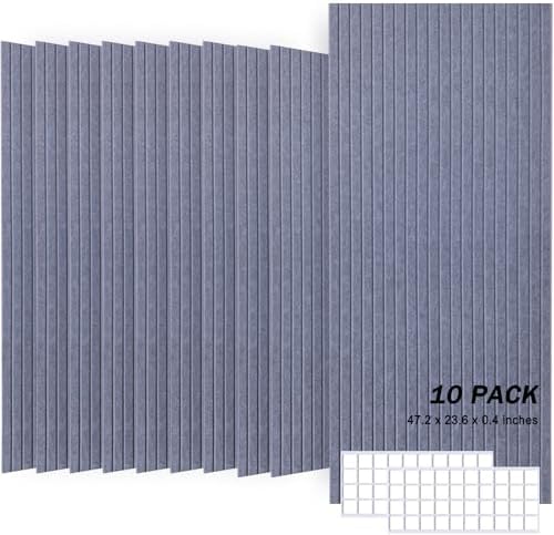 Large Acoustic Wall Panels, 10 Pack, Dark Grey by Unknown