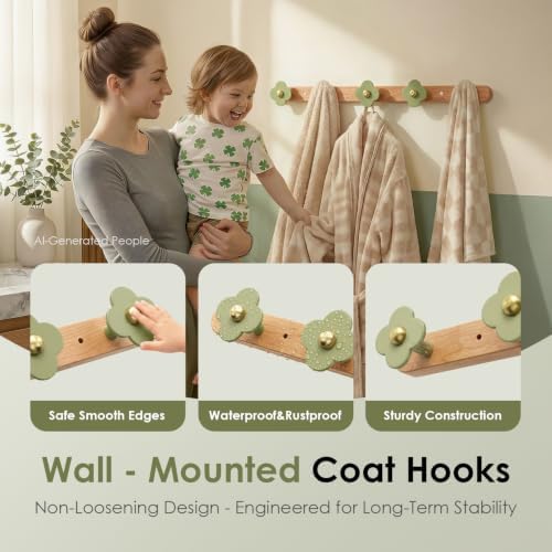 Tindbea Upgreded Heavy Duty Coat Rack Wall Mount - Image 7