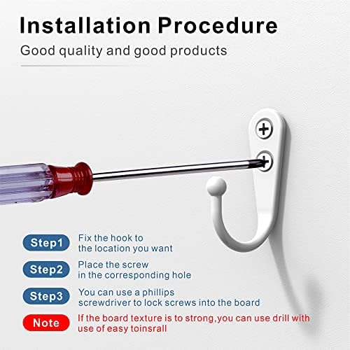 ZAYBOD 15 Pack White Hooks for Hanging - Image 7