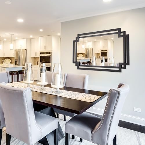 28" x 40" Black Wall Mirror for Decor - Image 6