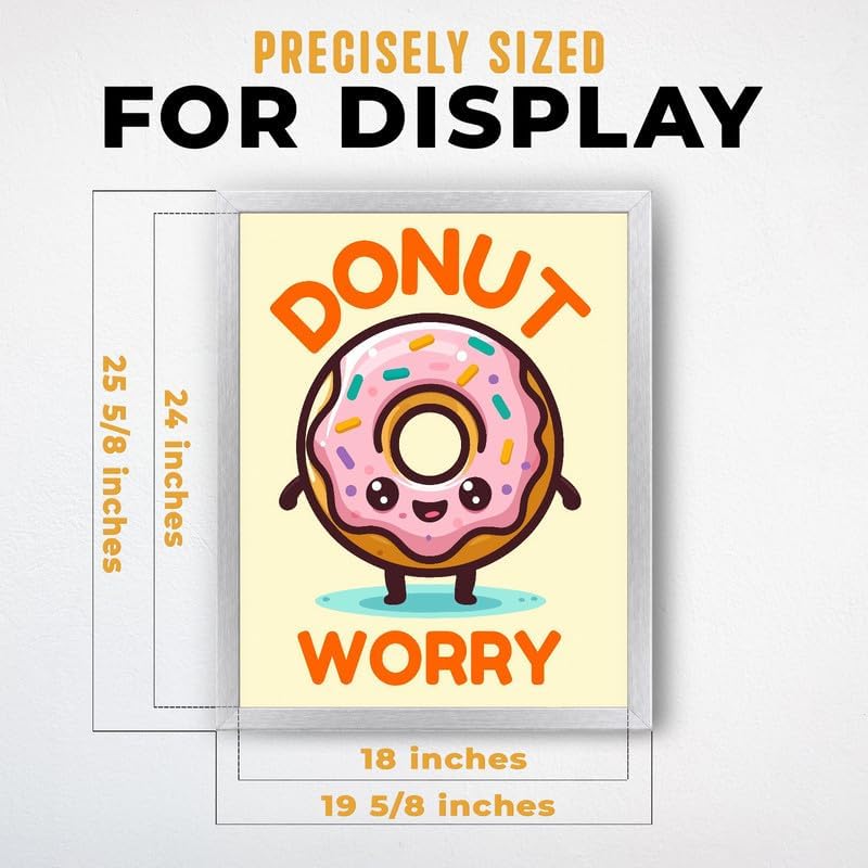 InkFlow Posters Donut Worry Canvas Poster - Image 3