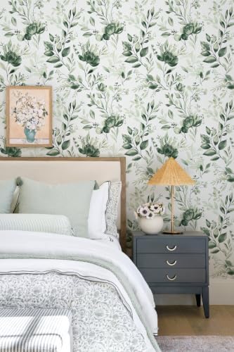 Yasinet Green Wallpaper Olive Leaf Peel and Stick Wallpaper 17.3''×393.7 '' - Image 6