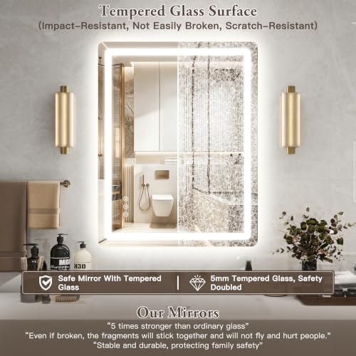 28"x36" LED Bathroom Mirror - Image 3