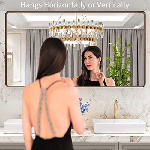 LOAAO 55”X30” Bronze Bathroom Mirrors - Image 2