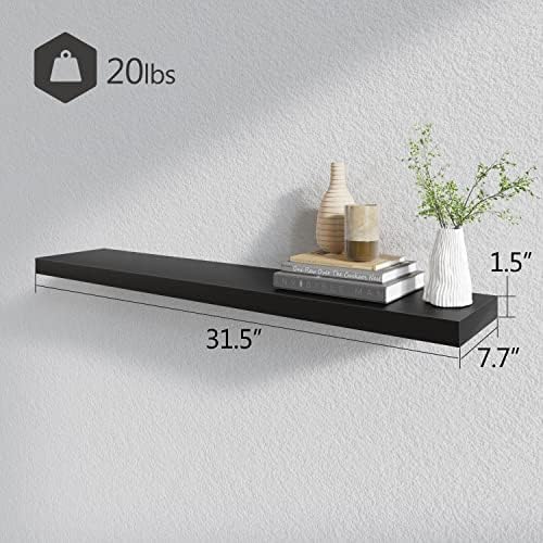BAMEOS Floating Shelves, 31W x 8D Wall Mounted Display Shelves - Image 6