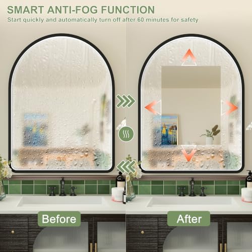 40"x30" Black LED Bathroom Mirror - Image 3