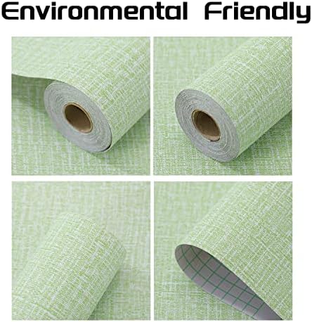 Peel and Stick Wallpaper Green Grass Cloth Wall Paper - Image 3