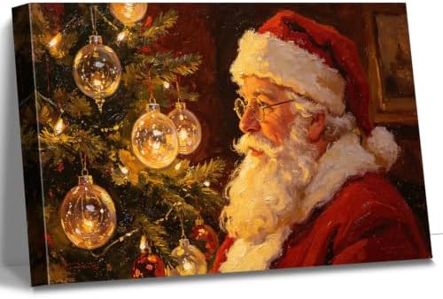 AVANT GARDE CANVAS Christmas Canvas Wall Art, Santa Claus Portrait Vintage by AVANTCARDECANVAS