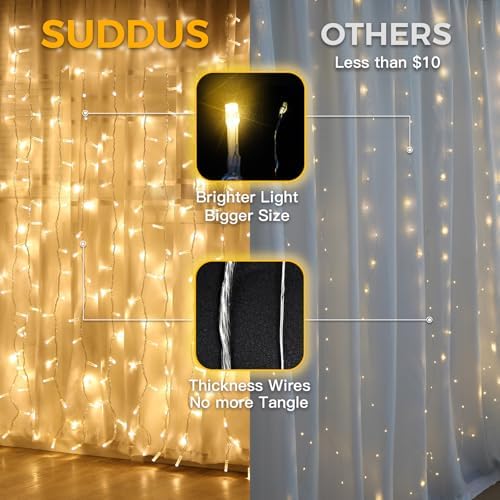 suddus 200 LED Curtain Lights Fairy Lights - Image 5