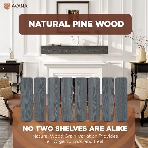 Avana Handcrafted Natural Wood Fireplace Mantel - Image 3