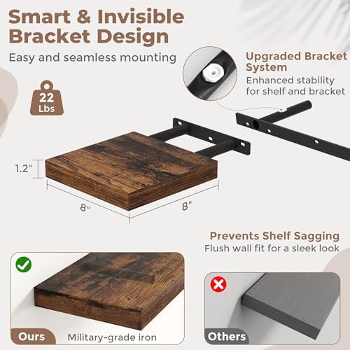 8 Inch Floating Shelves for Wall - Image 3