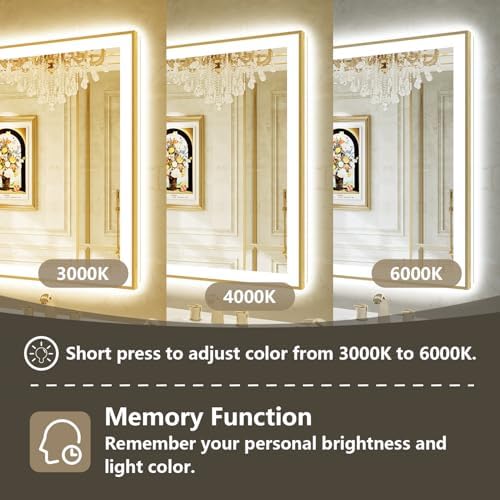 77x36 LED Bathroom Mirror with Lights - Image 5