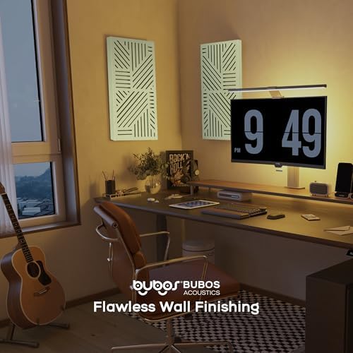BUBOS 4 Pcs Decor Acoustic Panel 23.6x11.8" Self Adhesive Acoustic Wall Art - Image 7