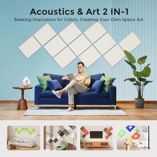 12 Pack Self-Adhesive Acoustic Panels, 2nd Generation Sound Absorbing Panel - Image 5