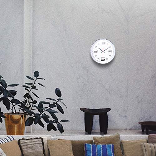45MinST 10 Inch Wall Clocks, 3D Number Dial Face Modern Wall Clock, Silent - Image 7