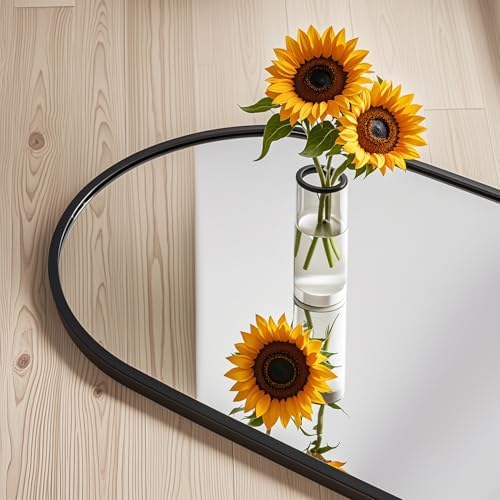 Arched Full Length Mirror, Tempered Shatterproof Glass & Aluminum Frame - Image 4