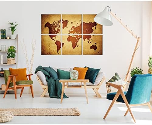 JBER Art Acoustic Panels 72" x 48", Sound Absorbing Wall Art, World Map - Image 3