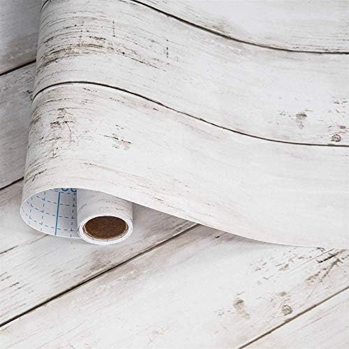 White Shiplap Contact Paper Peel and Stick Wood Wallpaper by Arrost