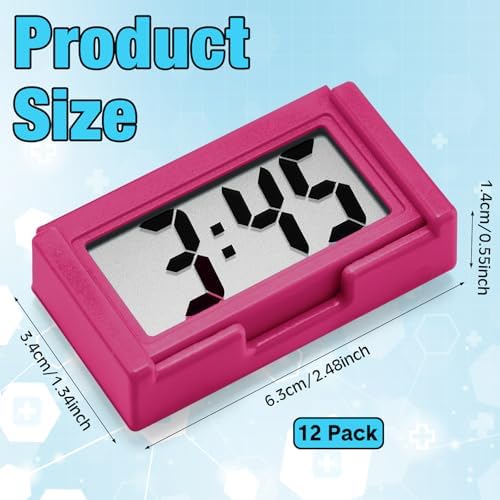 Frienda 3 Pieces Mini Small Digital Clock Stick On - Image 2