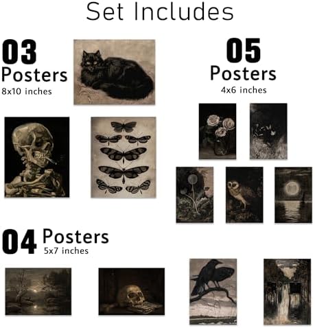KONGSY Gothic Victorian Grunge Wall Art Prints - Image 2